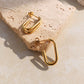 Double Layered Oval Hoops 18K Gold-Plated Earrings