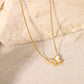 White Shell Butterfly 14K Gold-Plated Necklace