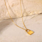 Twist Lock Pendant 18k Gold Plated Necklace
