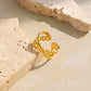 Crossing Chain 18K Gold-Plated Ring