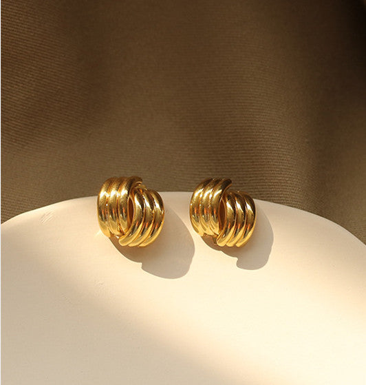 Triple Layered Overlapping Earrings