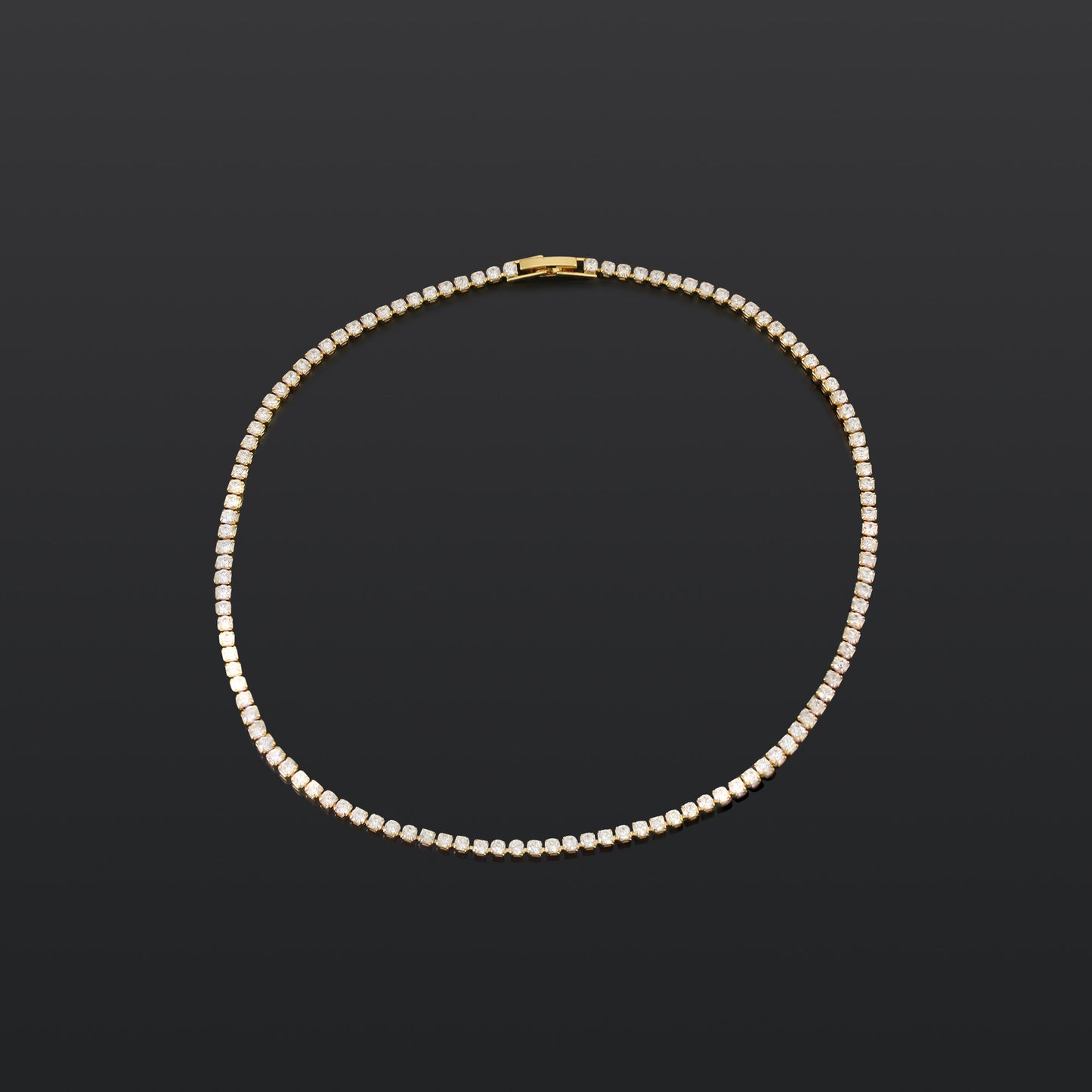 Crystal Embellished Tennis Necklace