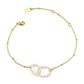 Romantic Interlocking Pearl Circles Bracelet