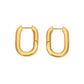 Oval Tubes Hoop Earrings 18K Gold Plated