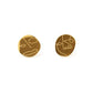 Abstract Art Face Gold Coin Ear Stud
