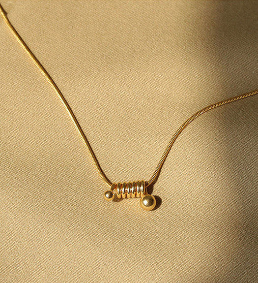 Coil Twist Gold Necklace