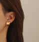 Crystal Encrusted Heart Ear Studs