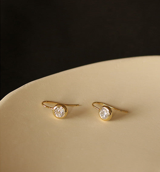 Simple Single Crystal Earrings