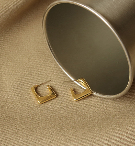 Small Geometric Square Earrings