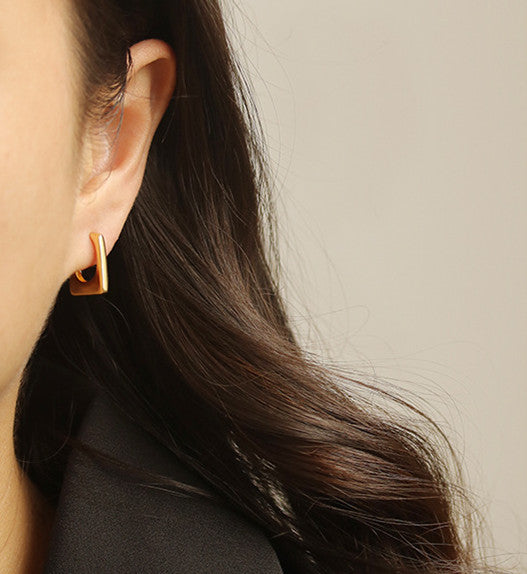 Small Geometric Square Earrings