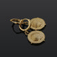 Seashell Embossed Coin 18K Gold Plated Earring