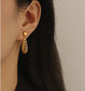Magnetic Crystal and Gold Beaded Tassel Earring