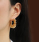 Stacked Spring Wires Gold Hoop Earrings