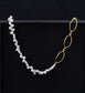 Asymmetrical Pearls & Chains Collarbone Necklace