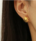 Sun Face Ear Studs