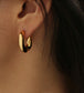 Uneven Surfaced Gold Buckle Earrings