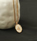 White Iridescent Shell Charm 18K Gold Plated Necklace