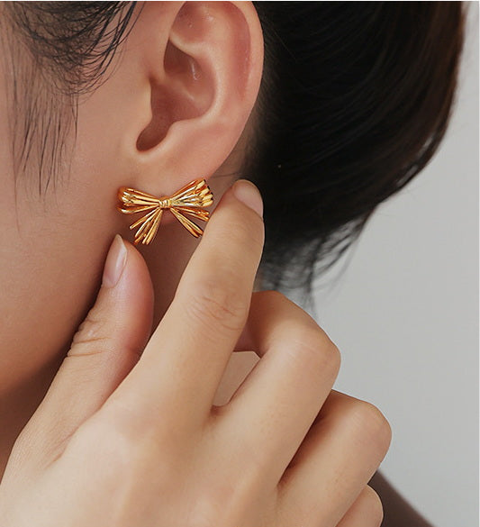 Bow Shape Ear Studs