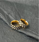 Checkered Gold Ring