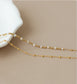 Asymmetrical Mini Pearl & Gold Beaded Necklace