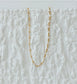 Asymmetrical Mini Pearl & Gold Beaded Necklace