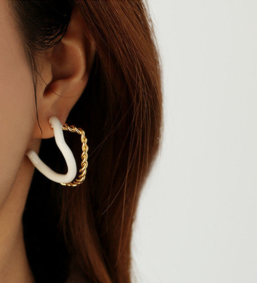 Irregular Twist C-Shape Earrings