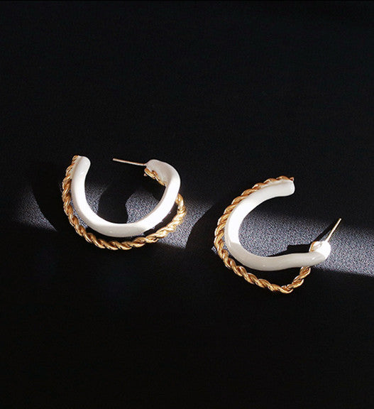 Irregular Twist C-Shape Earrings