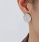 French Portrait Coin Earrings