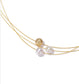 Gold Thread Natural Pearl Necklace