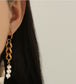 Asymmetrical Chain & Pearls Dangle Earrings