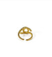 Overlapping Twist Rope Gold Ring