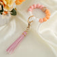 Colorful Beads & Tassels Key Chain Bracelet