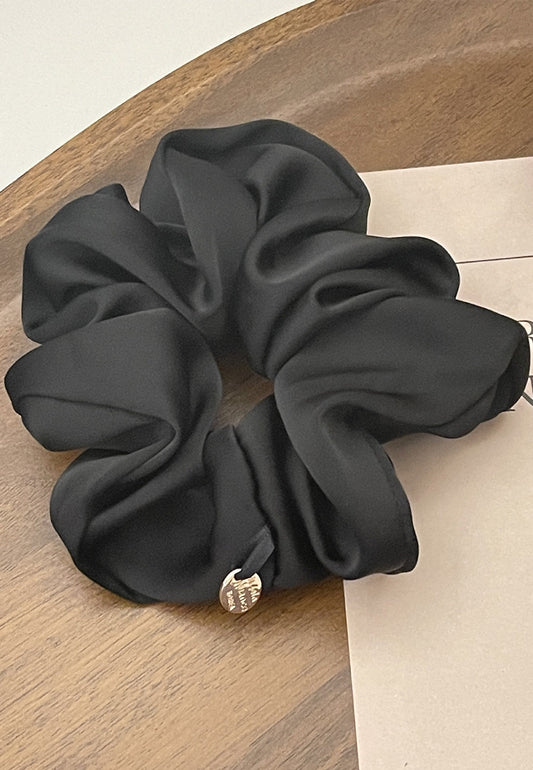 Letter Charm Detail Scrunchie