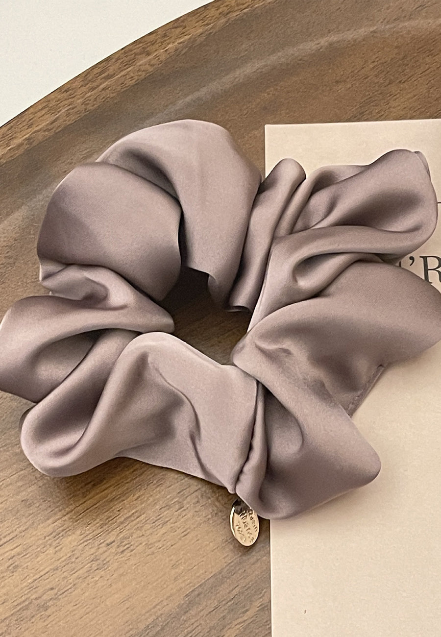 Letter Charm Detail Scrunchie
