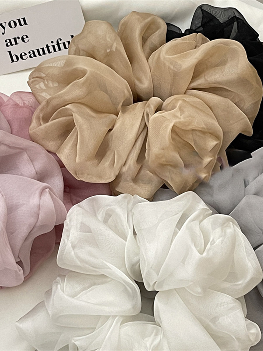 Translucent Organza Ruched Scrunchie