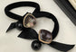 Marble Embellished Bow Hair Tie