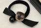 Marble Embellished Bow Hair Tie