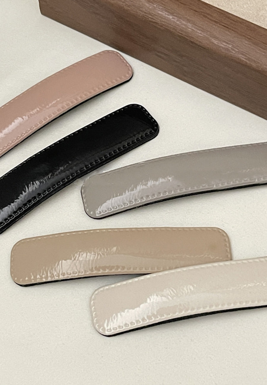 Patent Leather Barrette Clip