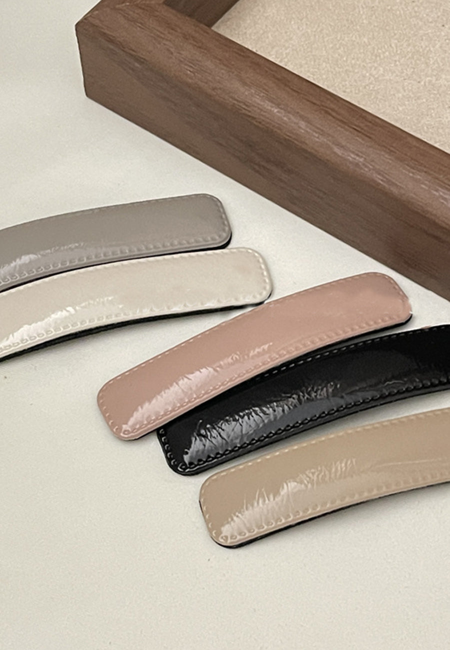 Patent Leather Barrette Clip