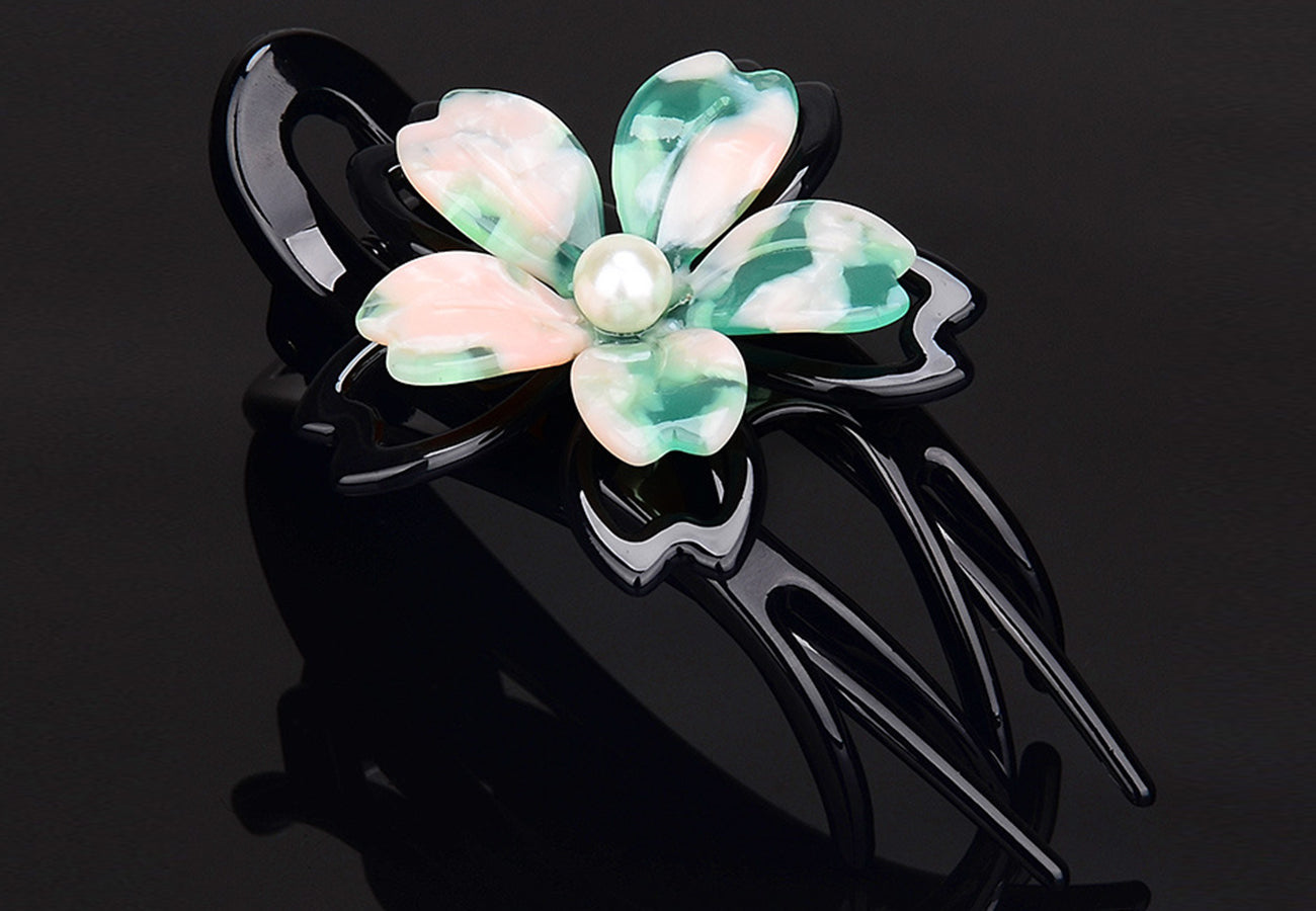 Double Flower Hair Clip