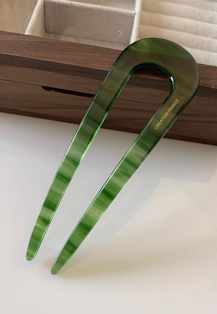 Marble Finish Giant Hair Pin