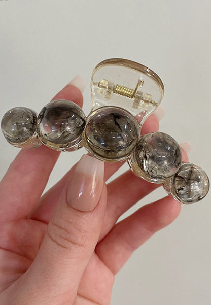 Round Marble Row Hair Claw