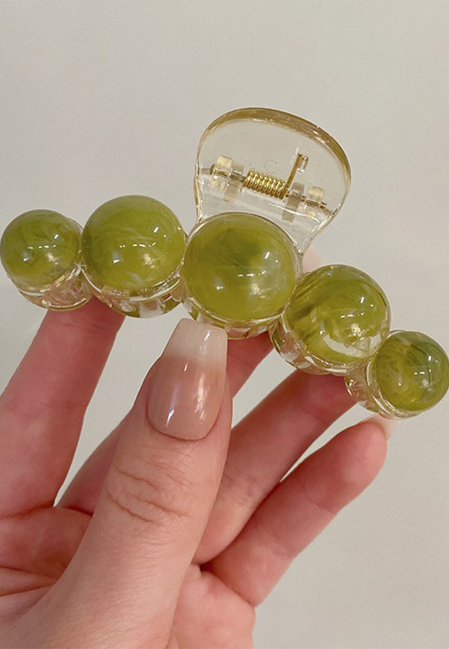 Round Marble Row Hair Claw