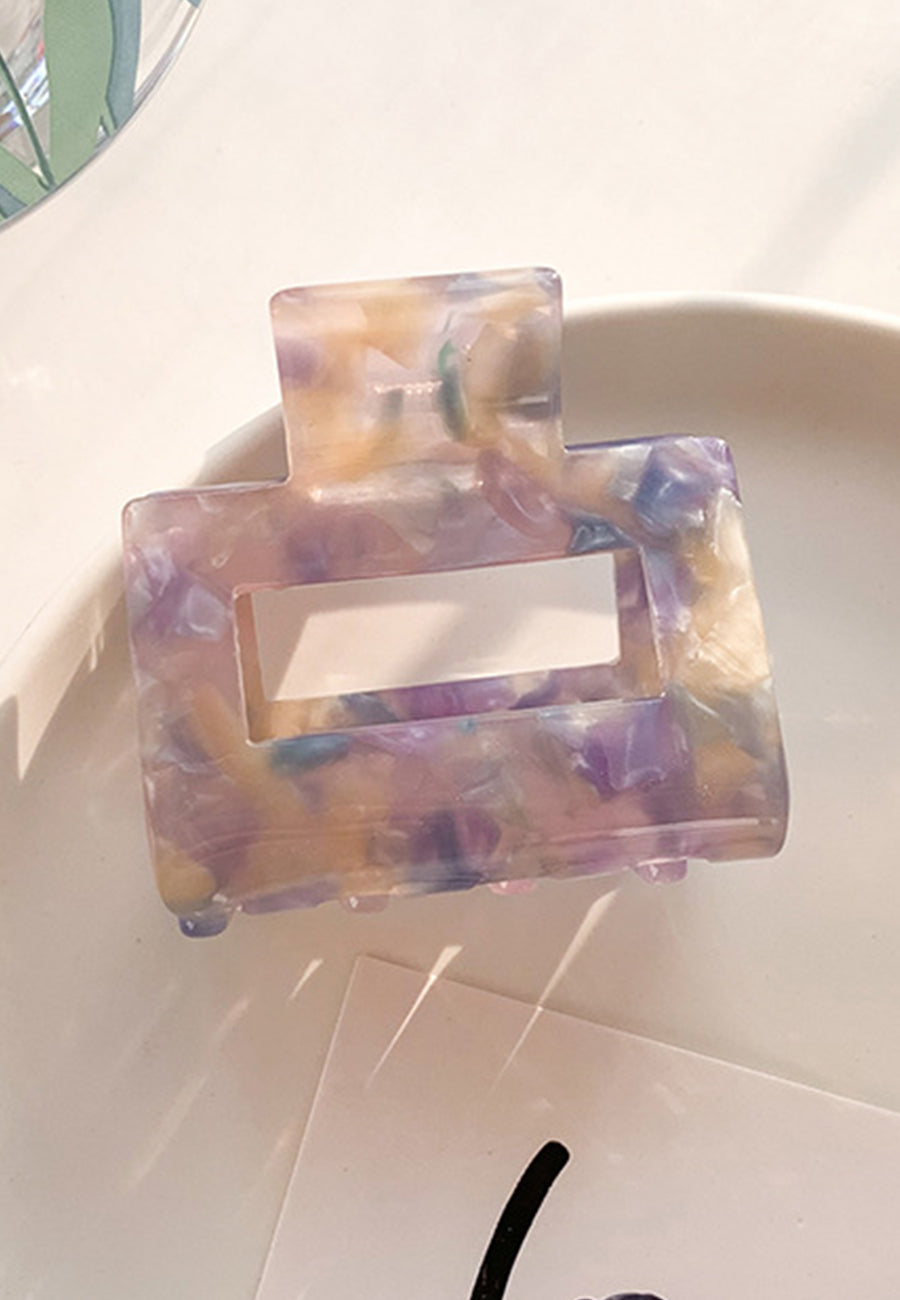 Marble Effect Multicolor Claw Clip