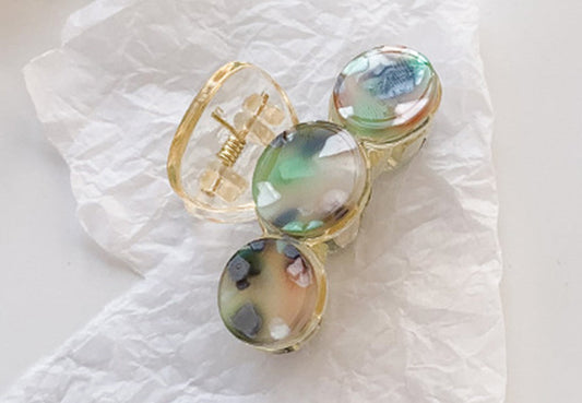 Multicolor Speckle Circle Hair Claw