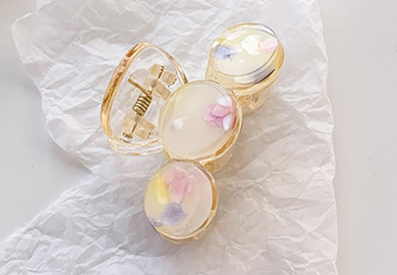 Multicolor Speckle Circle Hair Claw