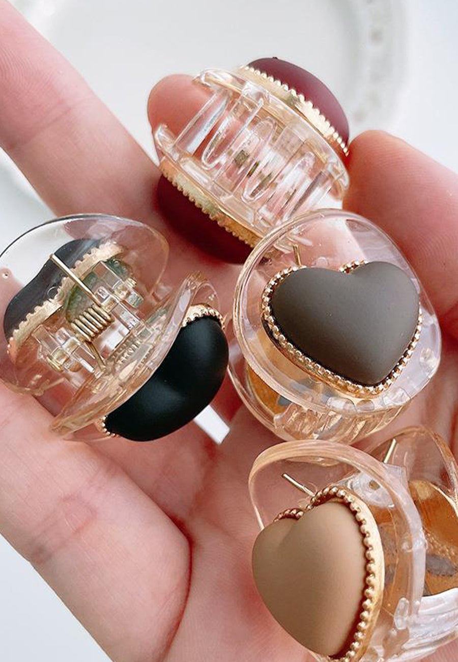 Gold Outline Transparent Hair Clip