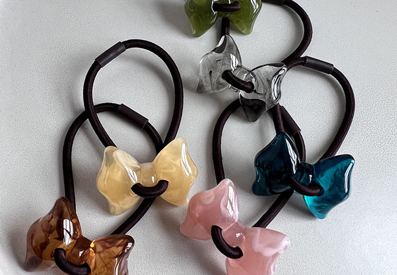 Mixed Shape Translucent Hair Ties