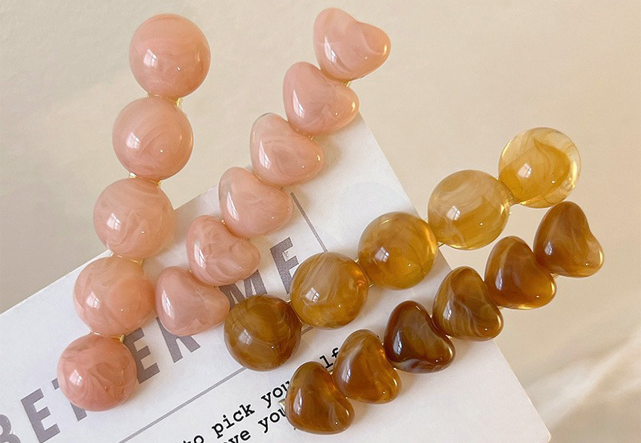 Marble Effect Hair Pin Set