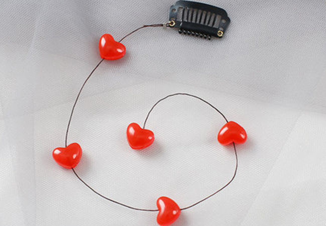 Heart Detail Hair Extension Hair Clip